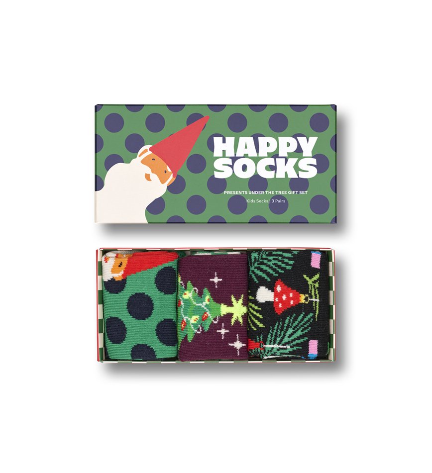 Gift Set Happy Socks 3-Pack Presents Under The Tree | VXJ-7504802