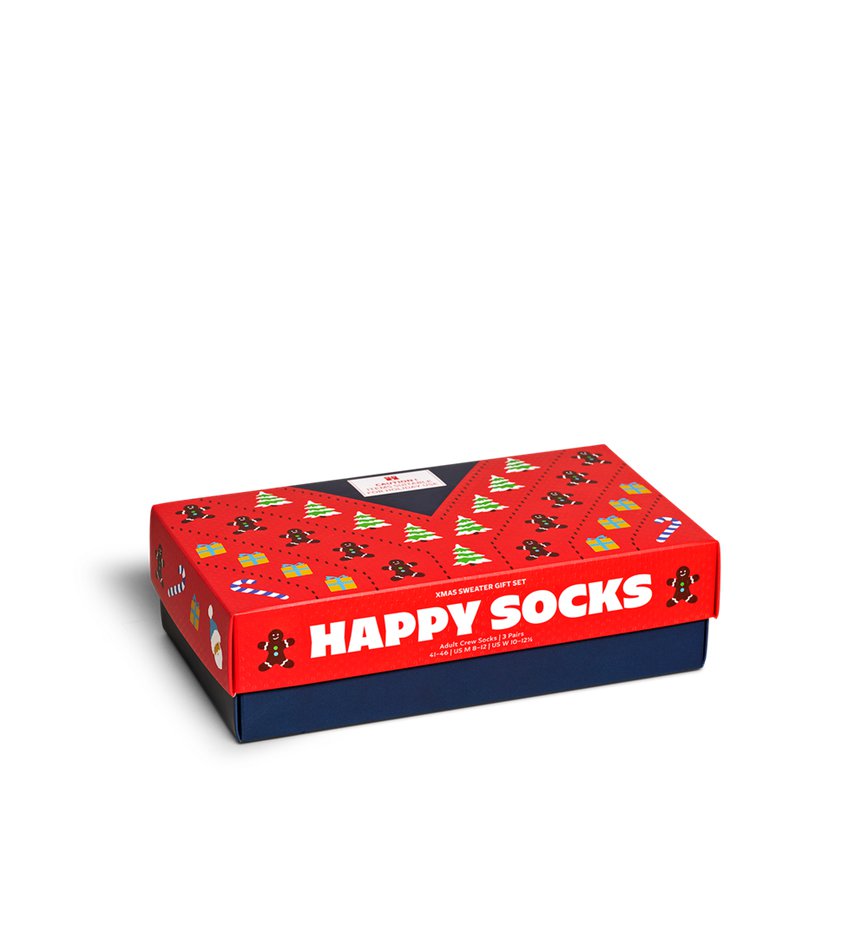 Gift Set Happy Socks 3-Pack X-mas Sweater | RRY-9876229