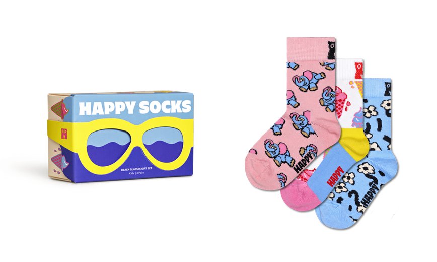 Gift Set Happy Socks 3-Pack Glasses | MSN-5190559