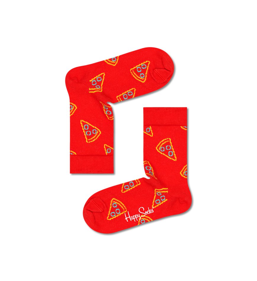 Gift Set Happy Socks 2-Pack Mini & Me Pizza Socks | MAS-3862810