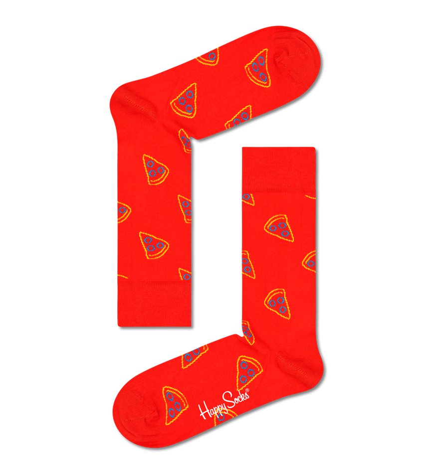 Gift Set Happy Socks 2-Pack Mini & Me Pizza Socks | MAS-3862810