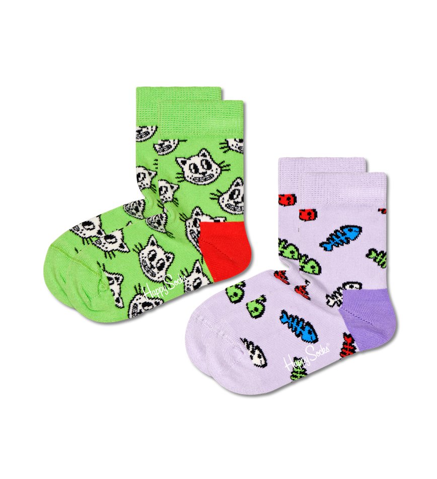 Chaussette Happy Socks 2-Pack Cat and Fish | SYK-3530220