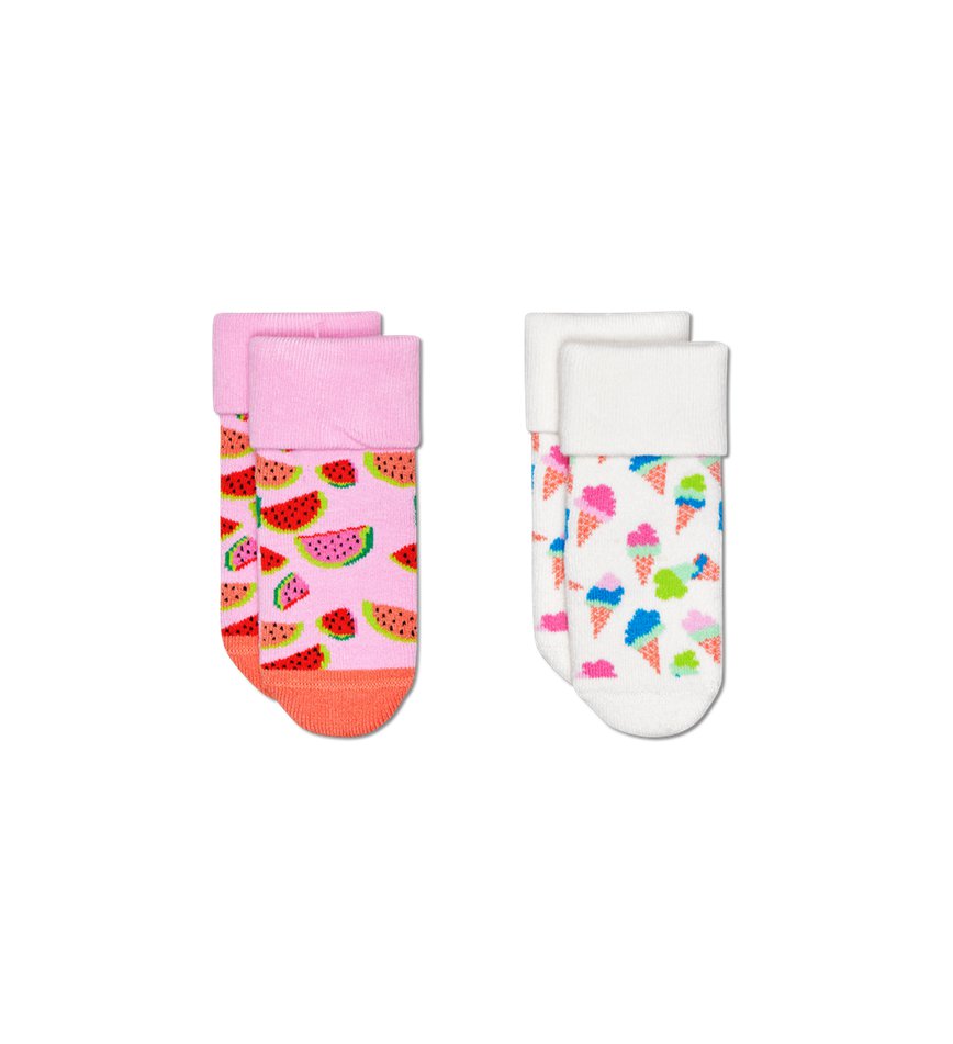 Chaussette Happy Socks 2-Pack Ice Cream Terry | LXR-5309507