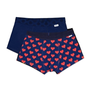 Sous Vêtement Happy Socks 2-Pack Smiling Heart Trunks | UUU-7633571