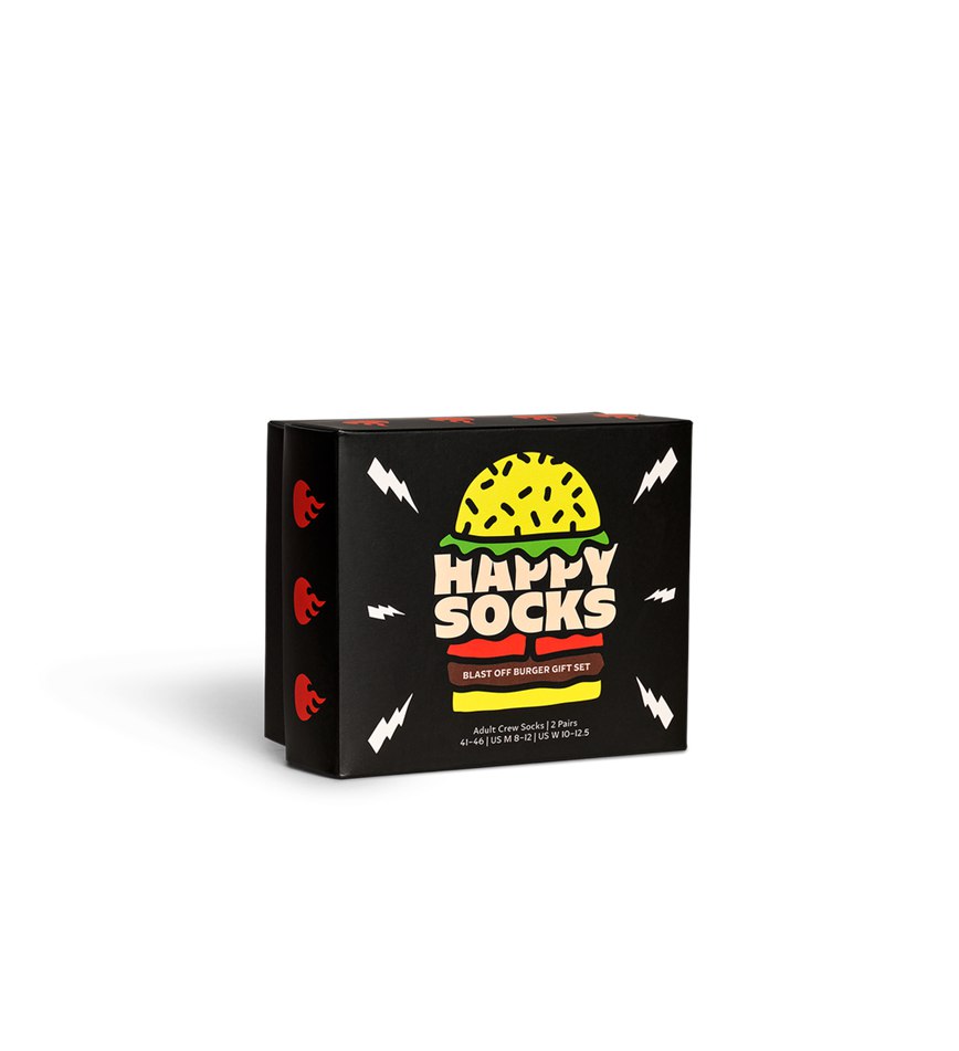 Gift Set Happy Socks 2-Pack Blast Off Burger Socks | HYP-3676525