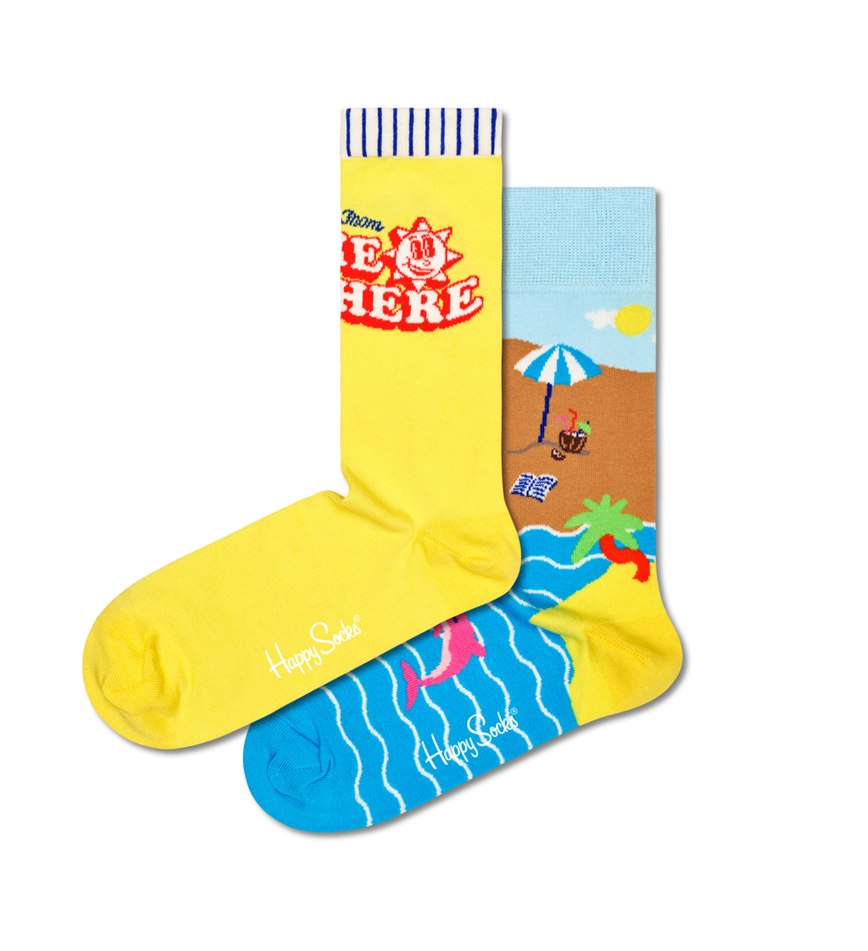 Gift Set Happy Socks 2-Pack Wish You Were Here | KYM-1440633