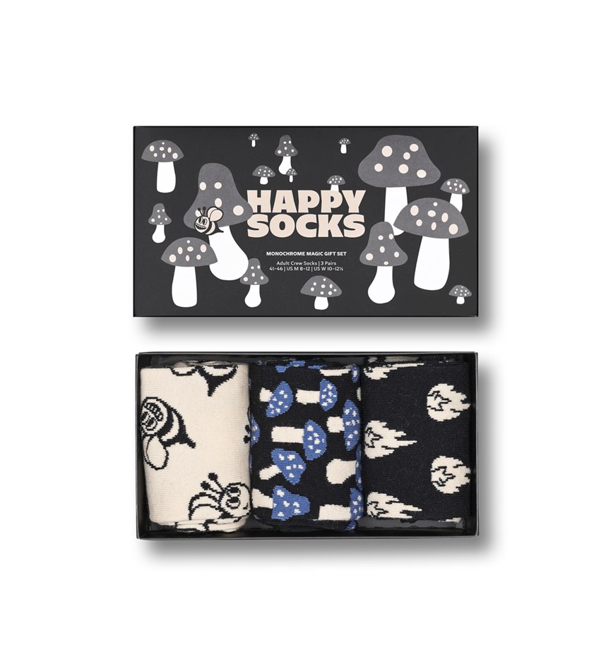 Gift Set Happy Socks 3-Pack Monochrome Magic Socks | PCT-3480719