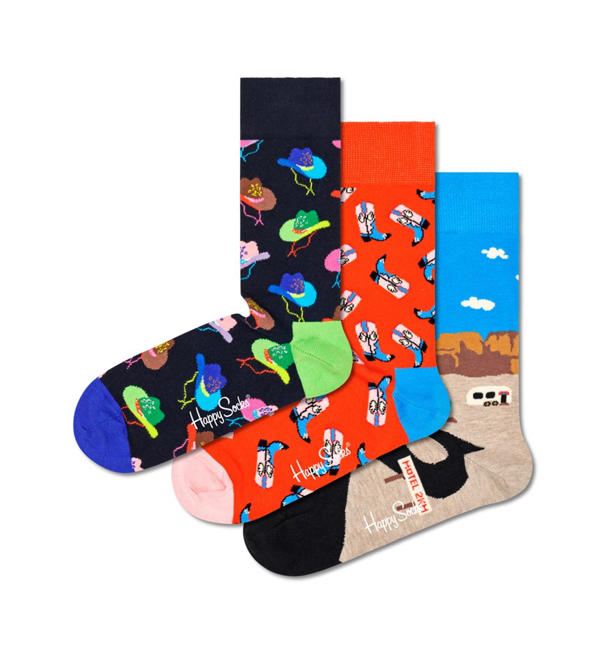 Gift Set Happy Socks 3-Pack Welcome To... Socks | LEA-8784826