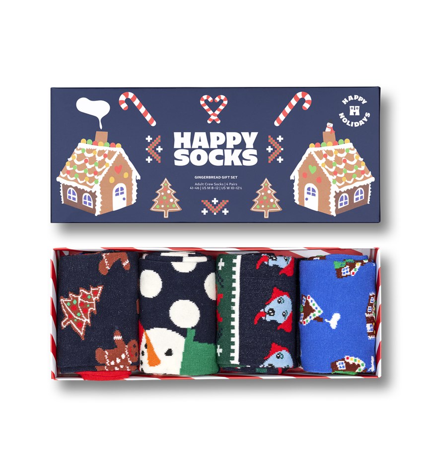 Gift Set Happy Socks 4-Pack Gingerbread Socks | STL-6011077