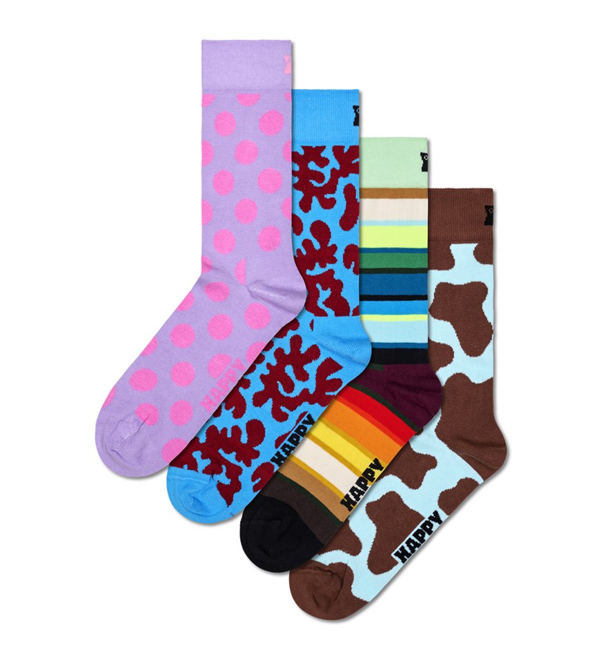 Gift Set Happy Socks 4-Pack Colorburst Socks | QOF-8824057