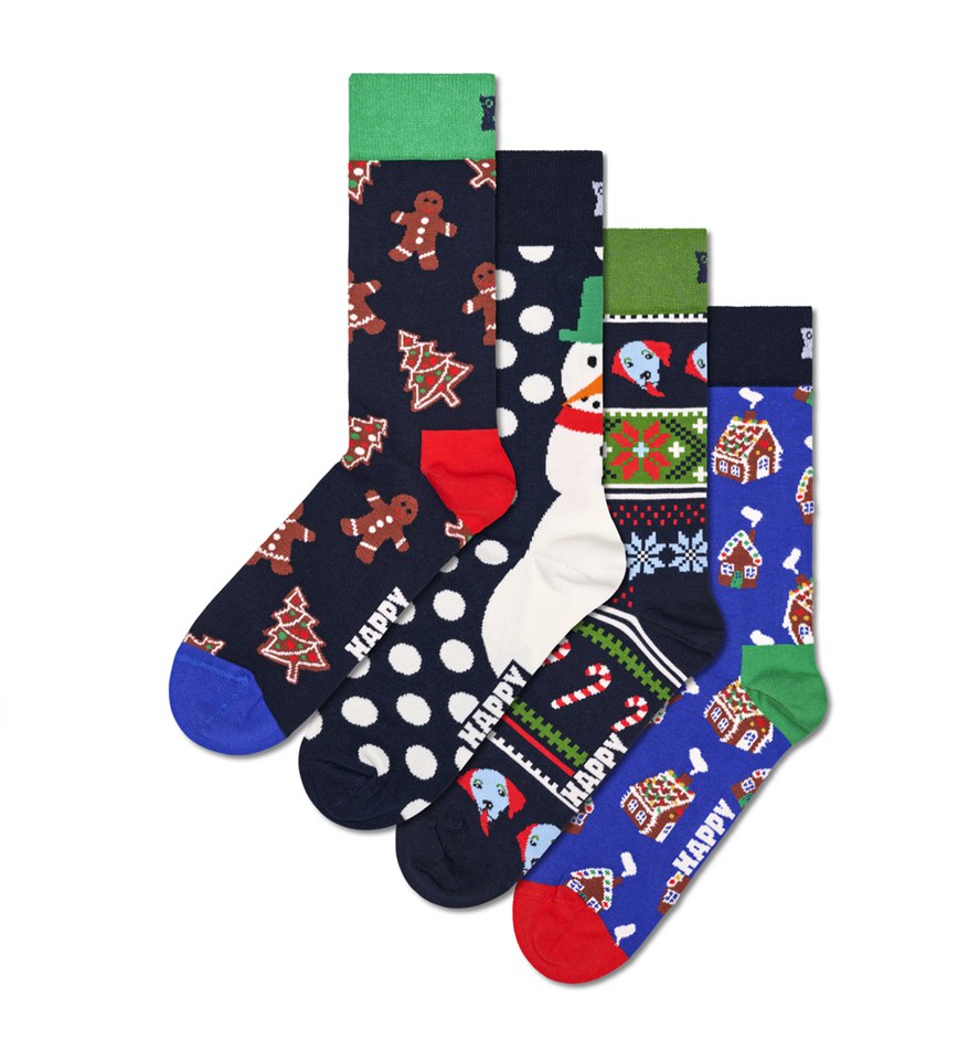 Gift Set Happy Socks 4-Pack Gingerbread Socks | STL-6011077