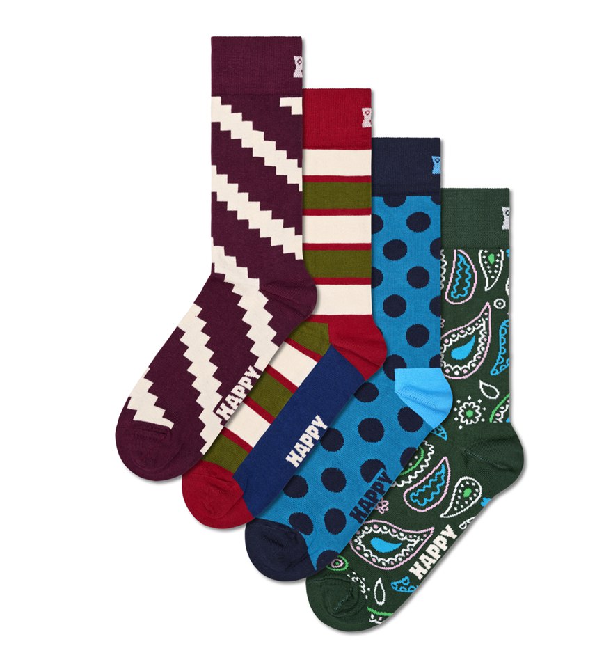 Gift Set Happy Socks 4-Pack New Vintage Socks | NGT-4356099