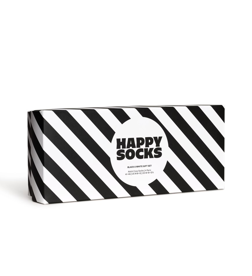 Gift Set Happy Socks 4-Pack Classic Black & White Socks | BTK-6155744