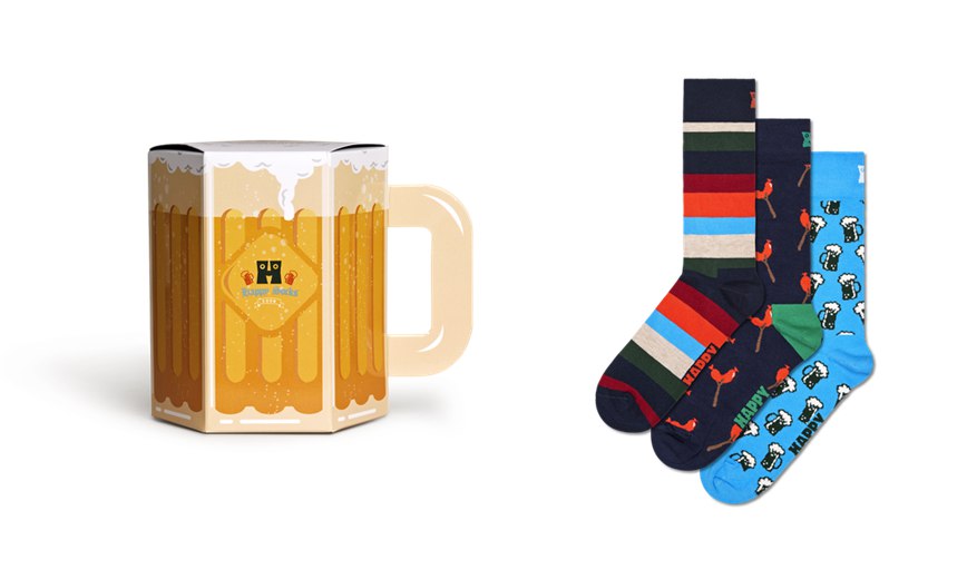 Gift Set Happy Socks 3-Pack Wurst And Beer Socks | RYK-9483602