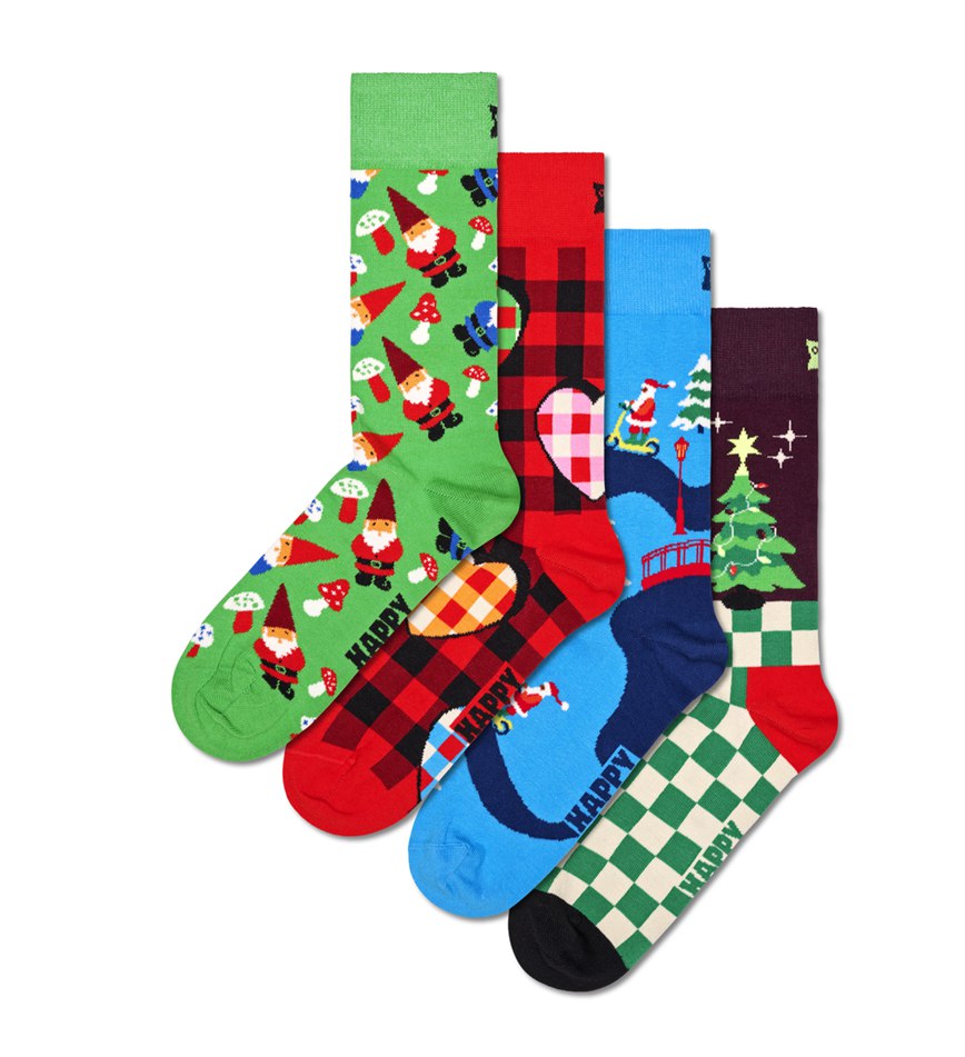 Gift Set Happy Socks 4-Pack Santa's Workshop Socks | OGD-4011091