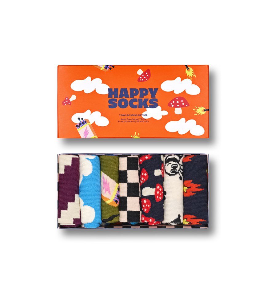 Gift Set Happy Socks 7-Pack A Wild Week Socks | HCA-0507956