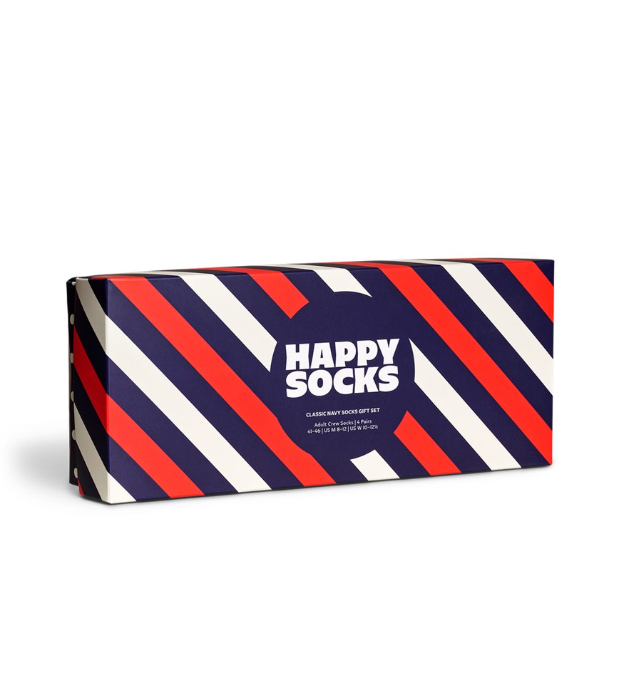 Gift Set Happy Socks 4-Pack Classic Navy Socks | AIK-5591963