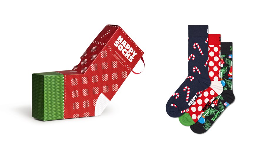 Gift Set Happy Socks 3-Pack X-Mas Stocking Socks | BUK-5509057