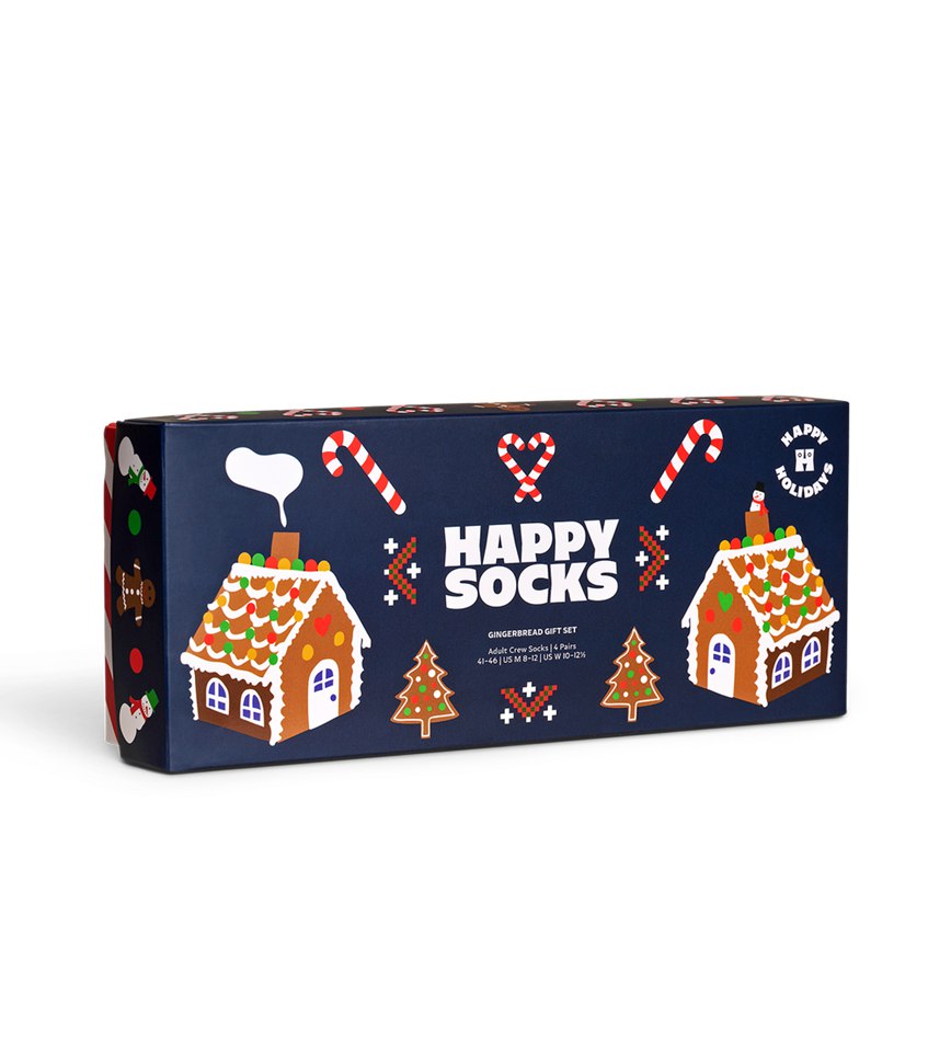 Gift Set Happy Socks 4-Pack Gingerbread Socks | STL-6011077