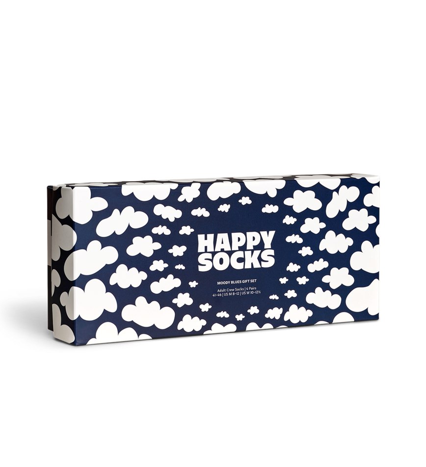 Gift Set Happy Socks 4-Pack Moody Blues Socks | LWL-1289602