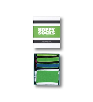 Gift Set Happy Socks 2-Pack Stripe Sneaker Socks | COM-7022545