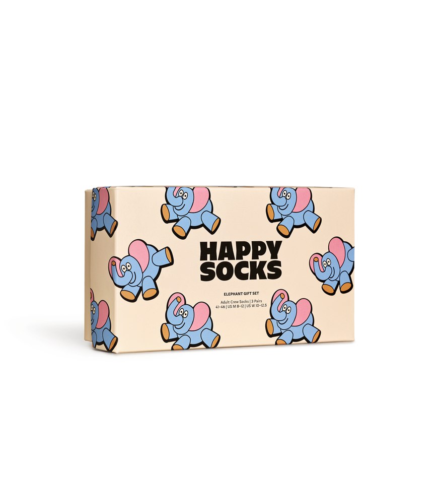 Gift Set Happy Socks 3-Pack Elephant Socks | YBI-9402917