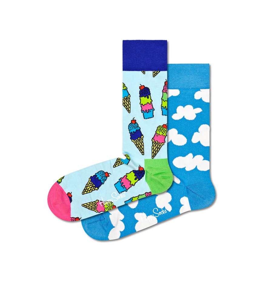 Gift Set Happy Socks 2-Pack Sunny Day Socks | VQF-0881846