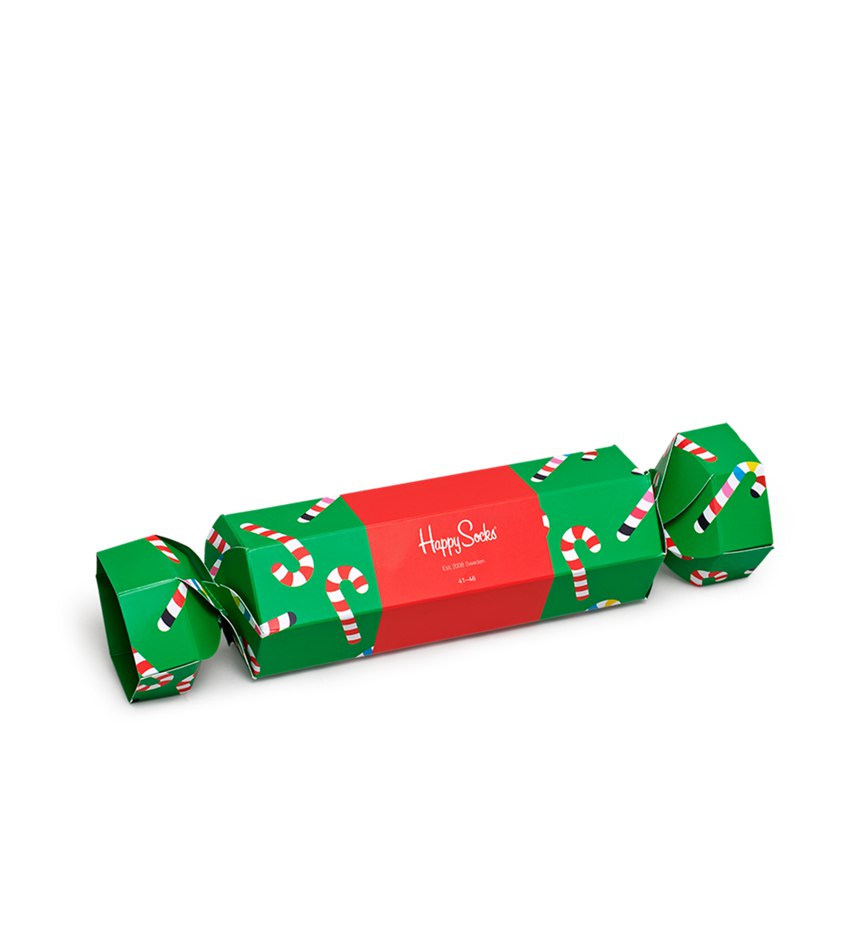 Gift Set Happy Socks 2-Pack Christmas Cracker Candy Cane | EWY-7455226