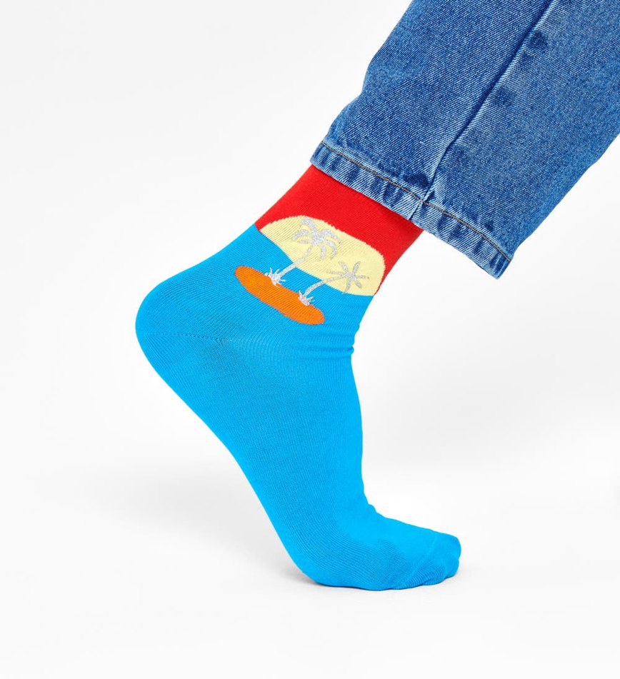 Gift Set Happy Socks Meet Me At Sunset 1/2 Crew Sock | URC-1054902