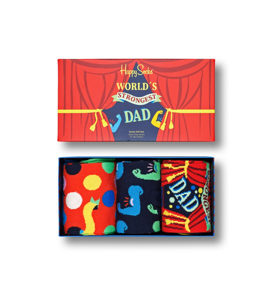 Gift Set Happy Socks 3-Pack Father′s Day Socks | IBS-4354061