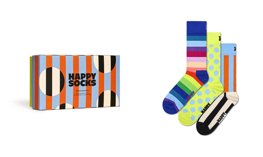 Gift Set Happy Socks 3-Pack Multicolor Socks | ARQ-1863352