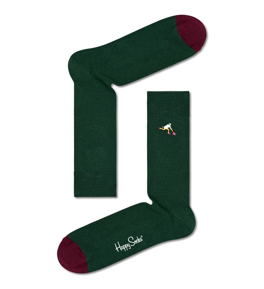 Gift Set Happy Socks Ribbed Embroidery Game Set Sock | JWI-5573280