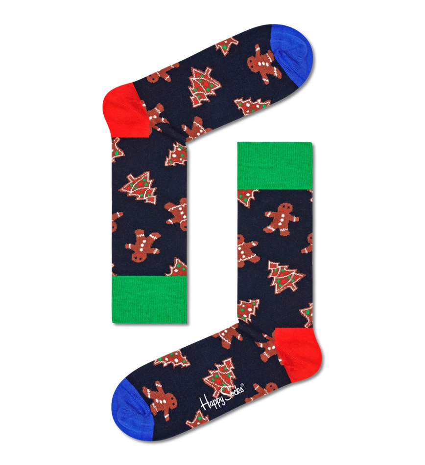 Gift Set Happy Socks 1-Pack Gingerbread Cookies Socks | UCE-8187888