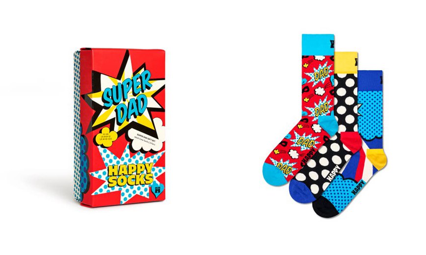 Gift Set Happy Socks 3-Pack Super Dad Socks | OUN-1248364