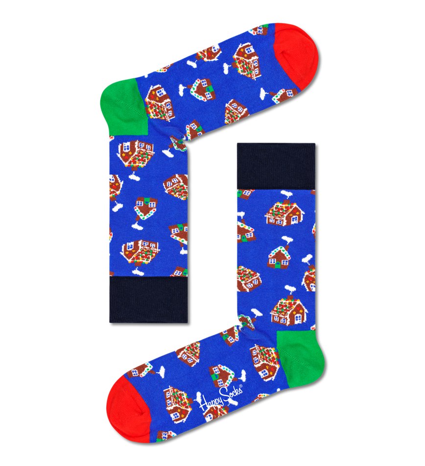 Gift Set Happy Socks 4-Pack Gingerbread Cookies Socks | TQZ-7884413