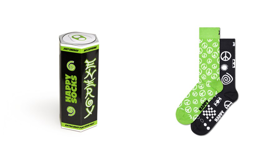 Gift Set Happy Socks 2-Pack Energy Drink Socks | HDP-8944516