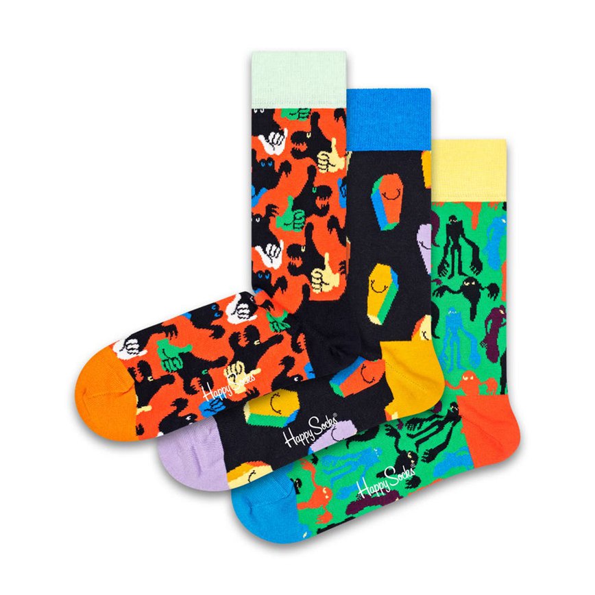 Gift Set Happy Socks 3-Pack Halloween Socks | AMI-7341529