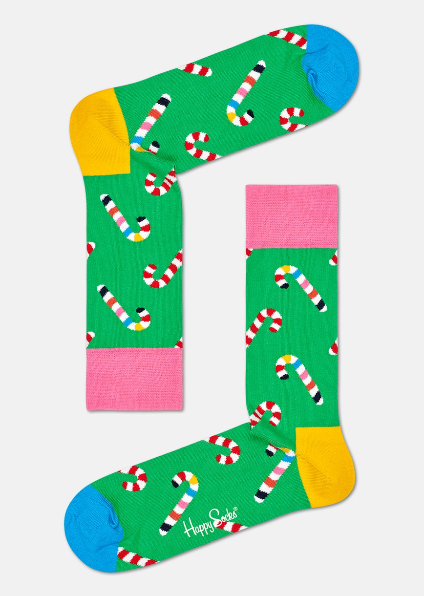 Gift Set Happy Socks 2-Pack Psychedelic Candy Cane Socks | CJC-8944932