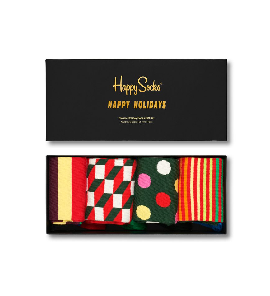 Gift Set Happy Socks 4-Pack Classic Holiday Socks | XAM-7644344