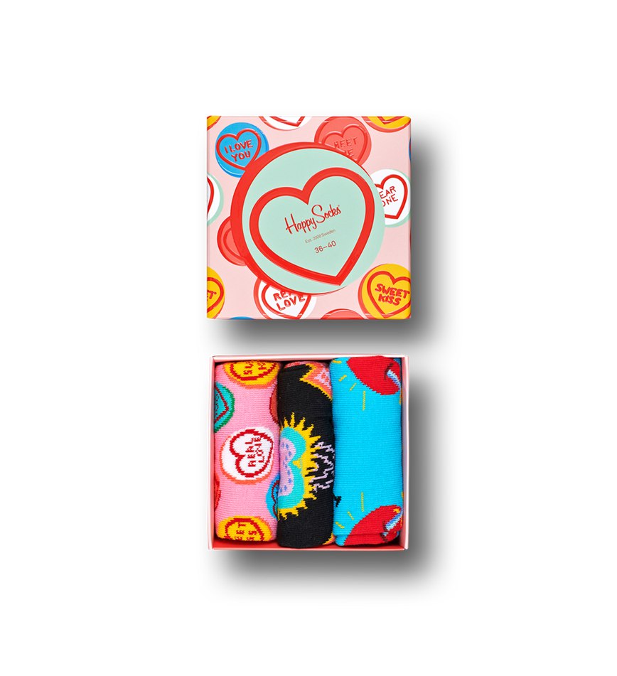 Gift Set Happy Socks 3-Pack I Love You | SGV-3230078