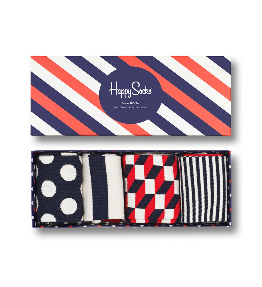 Gift Set Happy Socks 4-Pack Classic Navy Socks | XWJ-3257028