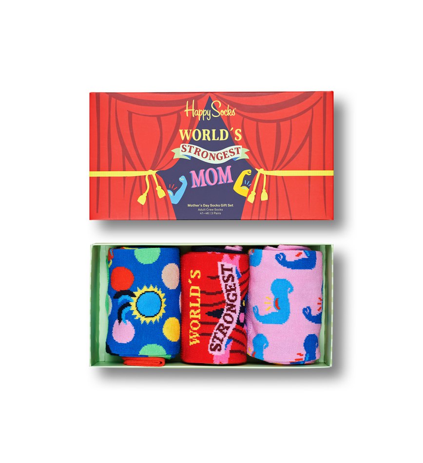 Gift Set Happy Socks 3-Pack Mother′s Day Socks | PXR-3752624