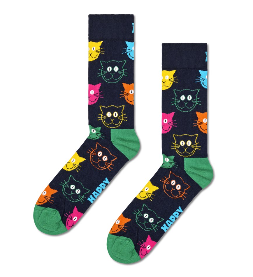 Gift Set Happy Socks 3-Pack Mixed Cat Socks | IAJ-6196475