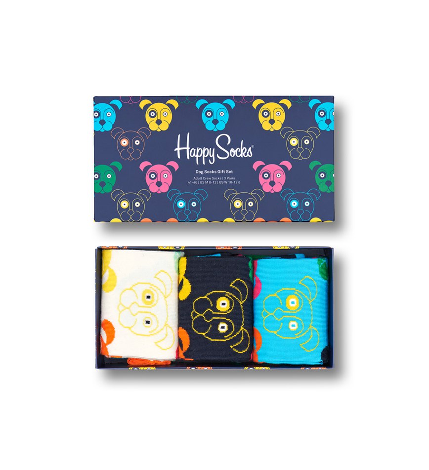 Gift Set Happy Socks 3-Pack Mixed Dog Socks | NWN-4928437