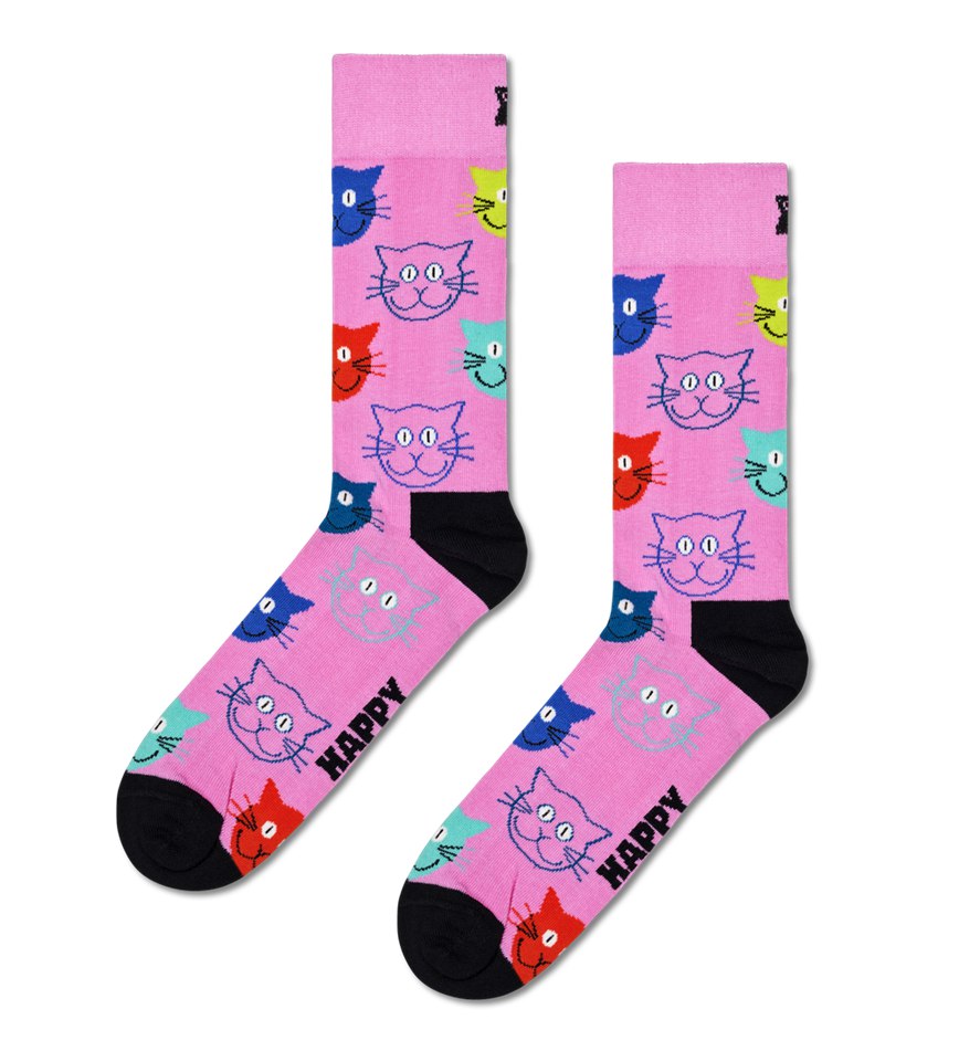 Gift Set Happy Socks 3-Pack Mixed Cat Socks | IAJ-6196475