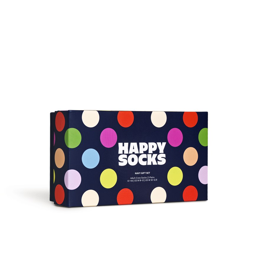 Gift Set Happy Socks 3-Pack Navy Socks | UXH-5441383