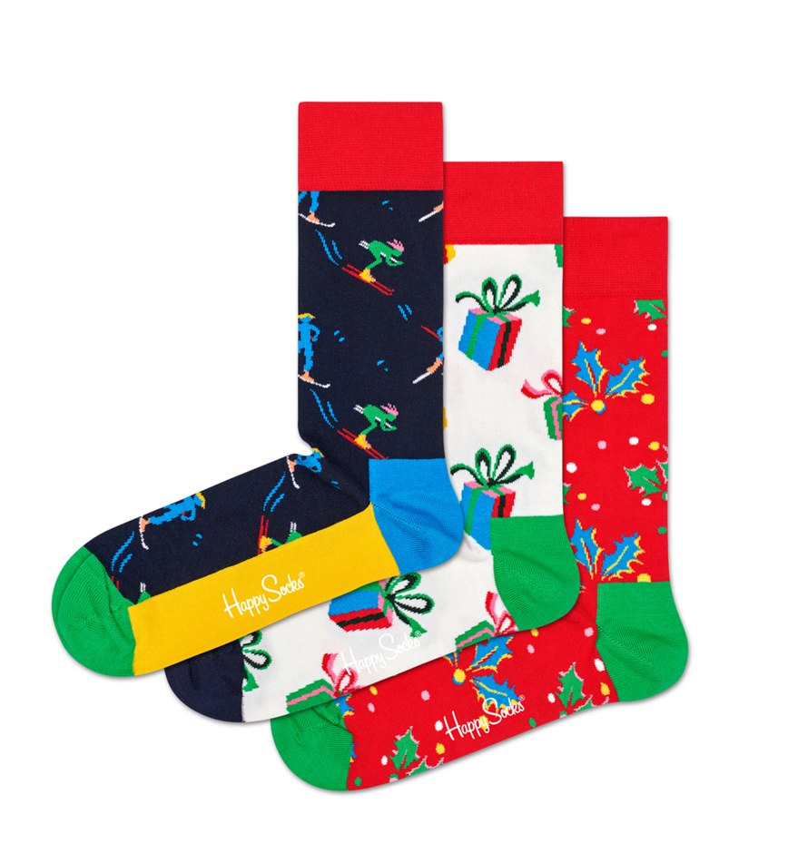 Gift Set Happy Socks 3-Pack Holiday | EEE-6300921