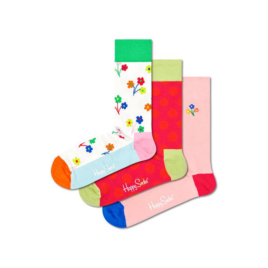 Gift Set Happy Socks 3-Pack Flower Socks | HWE-4886259