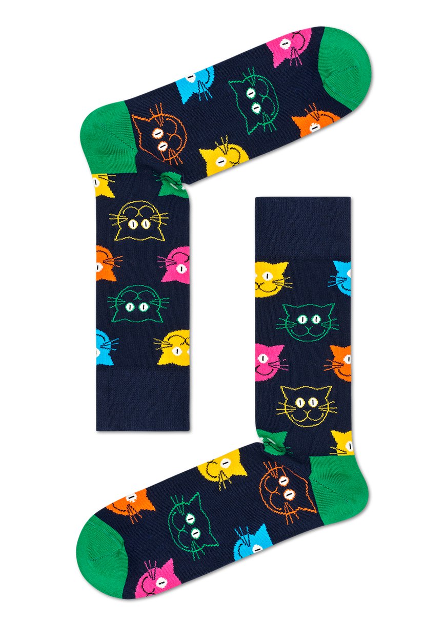 Gift Set Happy Socks 3-Pack Mixed Cat Socks | VYL-2467517