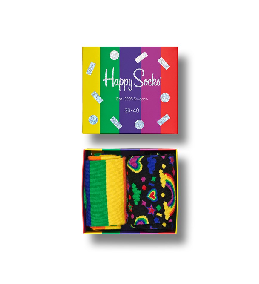 Gift Set Happy Socks 2-Pack Pride Socks | OQO-3830344